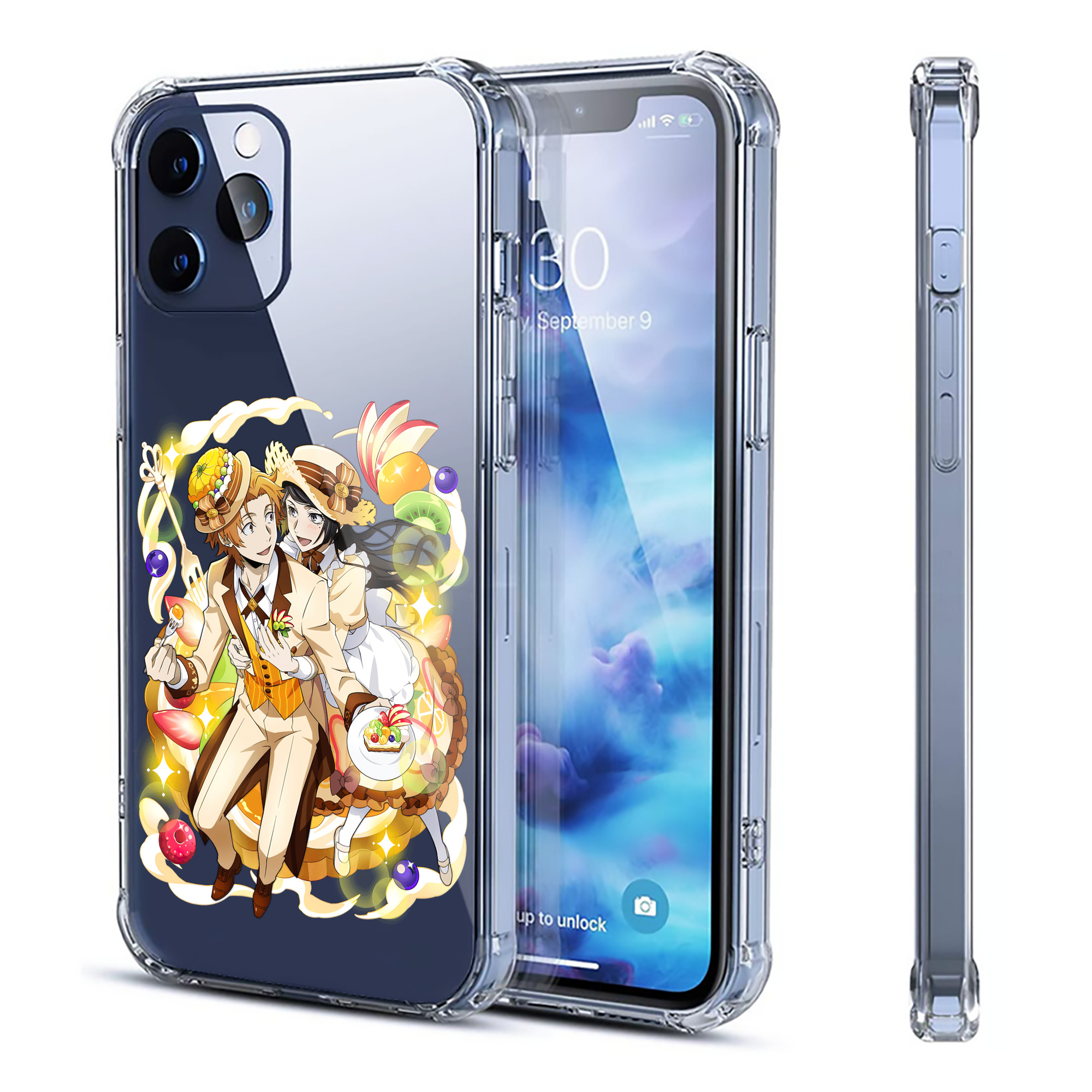 （画像用） 文豪ストレイドッグス Bungo Stray Dogs 【iPhone 12シリーズ対応】透明スマホケース（クリアソフトケース）